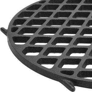 Thick Round Cast Iron Grill Grate - Black by Livingandhome