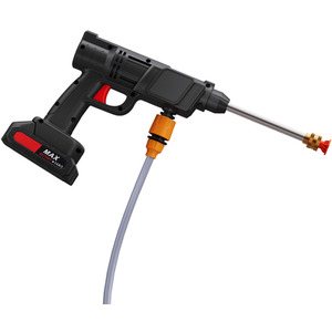 Electric Handheld Pressure Washer with 2 Rechargeable Batteries - Black by Garden Sanctuary