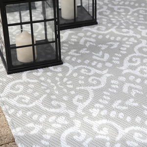 Divan Moon Waterproof Outdoor Rug - Light Grey - Light Grey by Home Garden Direct