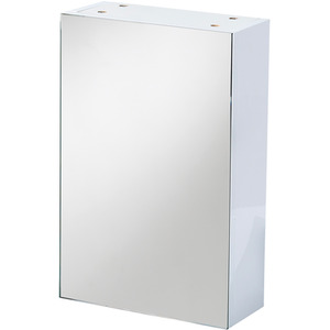 Serrano Wall Mounted Single Mirror Bathroom Cabinet - White by Showerdrape