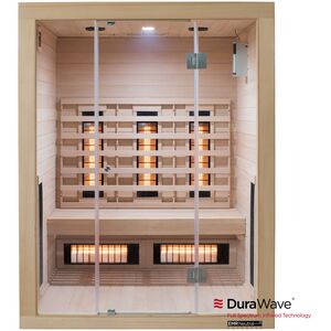 3 Person Indoor Full Spectrum Infrared Sauna EMR Neutral - Brown by SaunaMed