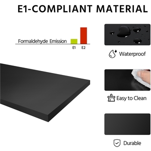 Yaheetech Bathroom Floor Cabinet with 4 Drawers and Cupboard - Black by Yaheetech