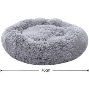 WhiskerJoy Round Plush Dog Bed by WhiskerJoy