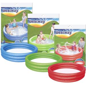 Paddling Pool 3 Ring Kids with Repair Patch - Paddling Pool Classic 152x30cm by Bestway