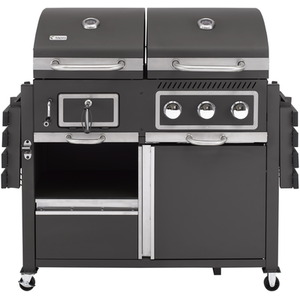 Toronto Combi Charcoal Gas Barbecue - Black by Tepro