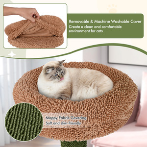 Cat Tree Cute Cat Tower - Green by Costway