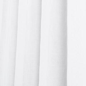 Pair of Linen Look Voile Curtains - White by OHS