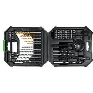 MYLEK 56 Piece Drill Bit And Screwdriver Accessory Set with Storage Case - Black by Mylek