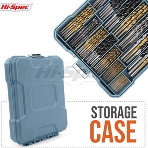 HSS Steel Drill Bit Set - Gold / 130 Piece by Hi-Spec