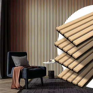 Matteo Acoustic Slat Wall Panels - White Oak Natural / 2 by Matteo