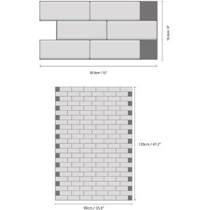 Walplus 3D Glossy Tile Stickers by WALPLUS