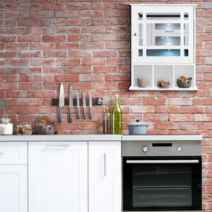Bathroom Wall Cabinet Display Shelving Unit - White by Costway