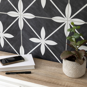 Quadrostyle CASTELAR INK BLACK Wall Tile and Furniture Vinyl Stickers by d-c-fix