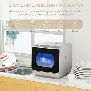 HOMCOM Table Top Dishwasher with 4 Settings by HOMCOM