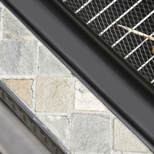 Outsunny 3 in 1 Square Fire Pit Metal - Black by Outsunny