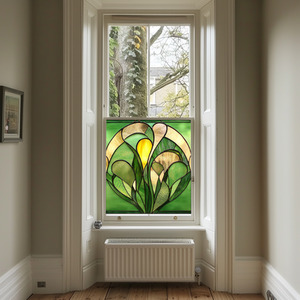 Cuvio Art Deco Stained Glass Privacy Window Film by Creative Printing Solutions