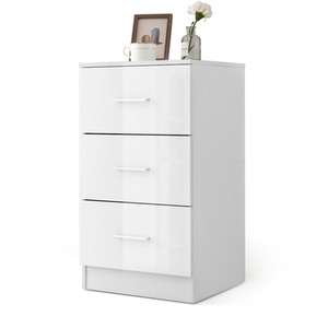 3-Drawer Storage Cabinet - White by Costway