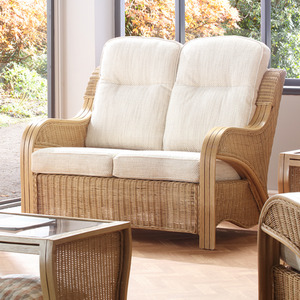 Opera Conservatory Furniture Set 2 Seater Sofa and Chairs in Jasper - Light Oak by Desser