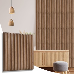 3D Wall Panels (50x50 cm) PVC Cladding Panel in 3D Fluted Line Design by NOVECRAFTO