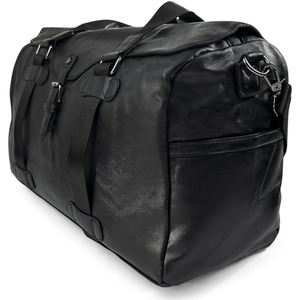 Premium PU Leather Duffel Bag and Holdall - Black / 1.34kg by SYED JEE