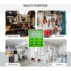 DURHAND 39 Drawer Wall Mount Organiser - Green by DURHAND