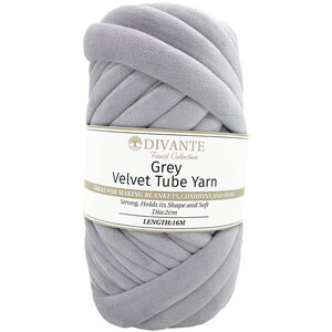 Divante Velvet Tube Yarn - Grey by Divante