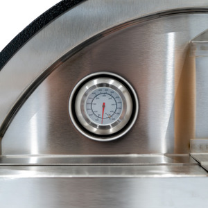 Free Standing Extra Large Pizza Oven with Prep Stations - Black by Fresh Grills