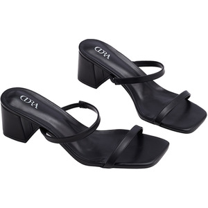 Sandals Square Toe Block Heel by Livingandhome