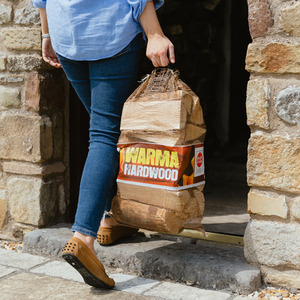 Warma Nets of Hardwood Firewood Logs - Brown / 48cm / 18kg by Warma