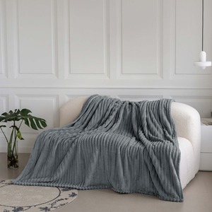 Snug Soft Chunky Ribbed Cord Plush Throw Blanket by Velosso