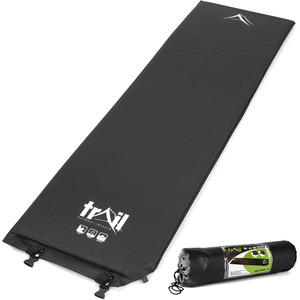 Single Self Inflating Camping Mat 3cm - Black by Trail