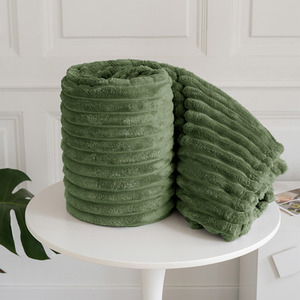 Snug Soft Chunky Ribbed Cord Plush Throw Blanket by Velosso