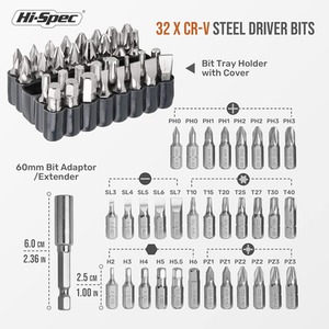 Electric Screwdriver Set 3.6V Rechargeable - Black