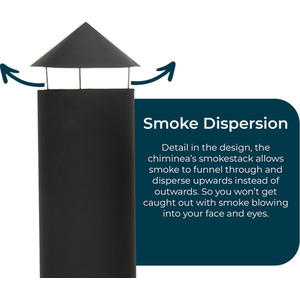 JSH Outdoor Fire Chiminea - Matt Black