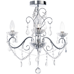 Vara Bathroom Chandelier - Chrome / 47.5cm by Litecraft