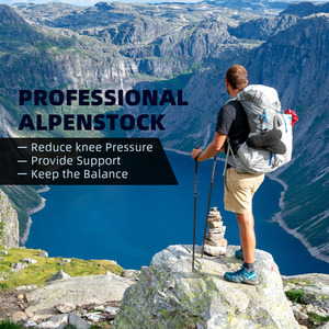 Adjustable Hiking Trekking Pole - Black by Costway