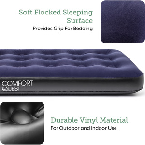 Inflatable Blow Up Camping Air Bed Mattress - Blue / Single by Comfort Quest