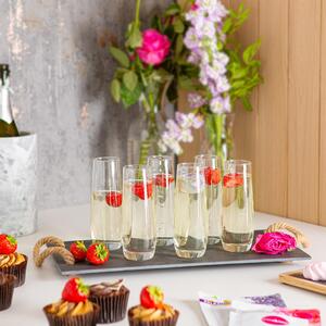 Corto Stemless Champagne Flutes - 230ml - Clear / 12 by Argon Tableware