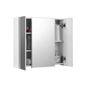 VASAGLE Bathroom Wall Cabinet with Mirror - White by VASAGLE