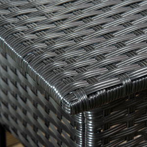 Outsunny All Hand Woven PE Rattan Outdoor Coffee Table - Black by Outsunny