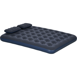 Outsunny Inflatable Double Air Bed with 2 Pillows and Pump - Blue by Outsunny