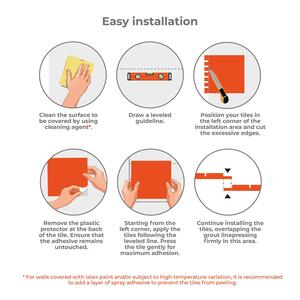 Walplus 3D Glossy Tile Stickers by WALPLUS