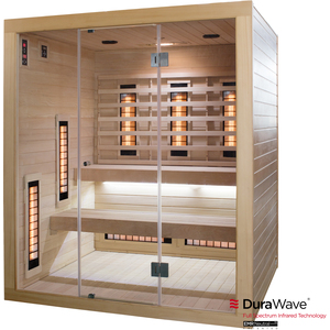 6 Person Indoor Full Spectrum Infrared Sauna EMR Neutral - Brown by SaunaMed