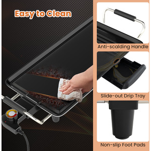 Electric Griddle Tabletop BBQ Grill - Black by Costway