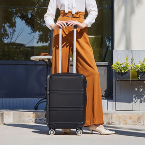 Set of 3 Lockable Luggage Set - Black by komore