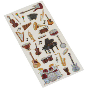 Musical Instruments Stickers Set by Crafty Club