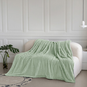 Snug Soft Chunky Ribbed Cord Plush Throw Blanket by Velosso