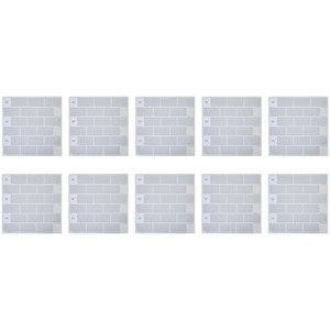 10Pcs Marble Effect Tile Stickers by Livingandhome