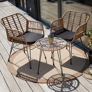 Molfetta Rattan Furniture Set - nature by tectake