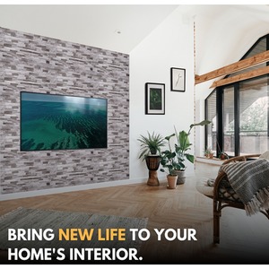 3D Wall Panels (96x48 cm) PVC Cladding Panel in Brick Effect by NOVECRAFTO